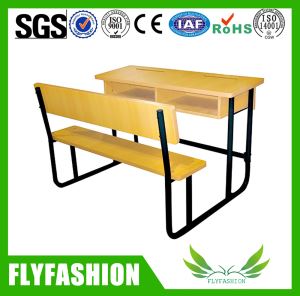 MDF Metal Frame Study Double Desk And Chair