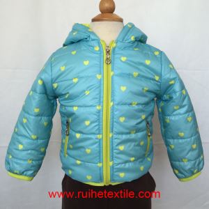 Winter Outdoor Waterproof Printed Coat Cute Quilted Jacket with Hood for Boys