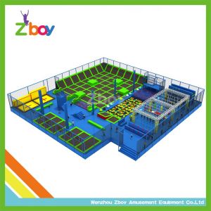 China Market Hot Sell Top Quality Kids Cheap Indoor Trampoline Park , Bright Color Trampoline Park