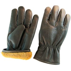 Winter Thermal Leather Gloves Black Insulated Premium Drive Work Cowhide Skin Leather Gloves Buffalo China Suppliers