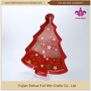 Christmas Ceramic Plate Gifts for Table Decoration Wholesales