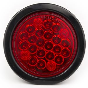 4 Inch Round Piranha LED 10 or 24 Diodes Truck Trailer Stop Tail Turn Lights
