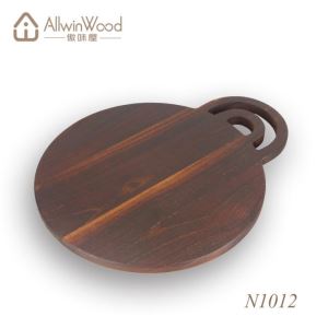 Black Walnut Wooden Round Shape Cutting Board