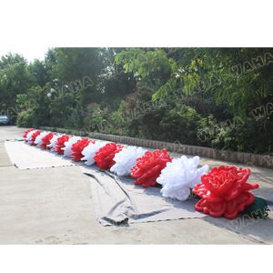 Wedding Decoration Inflatable Flower Chain/ Artificial Red Carnation For Festival Decoration