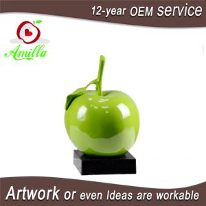 Resin Sculpture Single Apple Figurines for Home Room Table Display