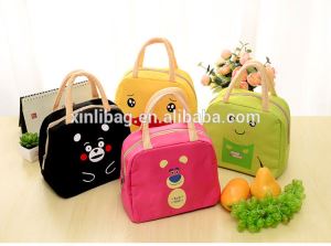Insulated Lunch Small Cooler Bag Waterproof Oxford Fabric Cute Cartoon Printing For Children