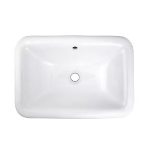 Antique White Drop In Porcelain Bathroom Lavatory Sink, SS-O2115