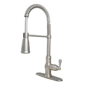 Commercial Semi Professional Best Single One Hole Single Handle Pre-Rinse Kitchen Faucet with Installation Parts