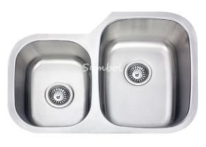 Undermount Double Bowls Good High Quality Stainless Steel Kitchen Farmhouse Industrial Sinks, SS-2719R