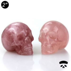 Wholesale Rose Quartz Rock Crystal Skull Hand Carved 2 Inch Crystal Skull Crystal Healing