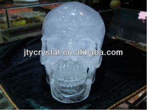 Handmade Wholesale Natural Large Big Size Crystal Skull Clear White Quartz Crystal Skull Carving