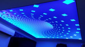 3D Illusion Effect on False Stretch Ceiling Foil Designs 3D Ceilings