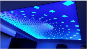 Designs Like 3D Wallpaper UV Printed on Stretch Ceiling Panel