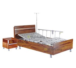 Cozy Two Functions Wooden Electric Home Care Beds with Aluminium Alloy Side Rails