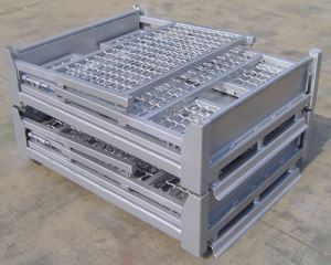 Heavy Duty Storage Cage with Galvanized and PVC Powder Coated in Blue and White for Heavy Loading