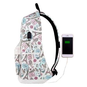 New Style Student Backpack Bag Anti Theft Backpacks for School Girls with USB charging Port