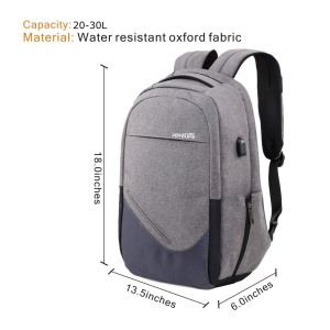 Joyelife Water Resistance Backpack Splash Proof Business Branded Fashion Black Anti Theft Laptop Backpack