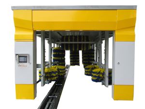 Mejede yellow and white frame 9 brush tunnel car wash machine