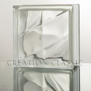 190*190*80mm Double Star Glass Block For Wall Decoration With Certification
