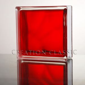 190*190*80mm In-colored Cloudy Glass Block For Shower Wall With Certification