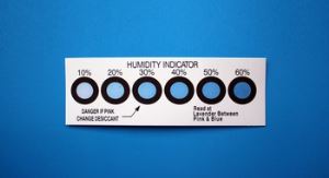 Quality Control Color Change Humidity Indicator Card