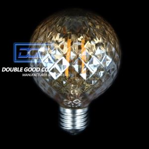 G80 Grid LED Filament Gold Tint Bulb
