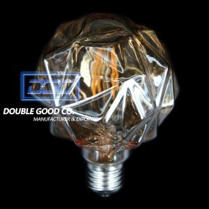 G95 Polyhedron LED Filament Gold Tint Bulb