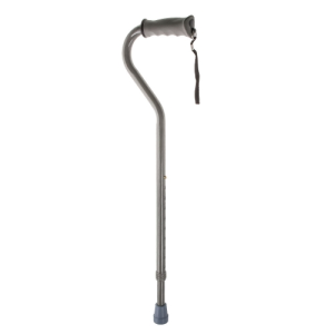 Aluminum Telescopic Offset Walking Stick Cane with Soft Rubber Handle