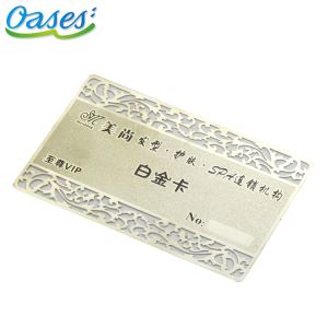 Silver Metal Card Printing With Contact Information