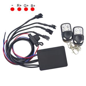 Hight Power 18 Color Change Modes Control Unit 4 Wire Output Braking Warning Function For 12VDC RGB LED Products