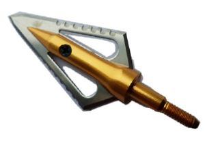 Field Hunting Accuracy Broadheads for Small Game Bow Arrow Tips Heads, 125 Grain, 2 Blade, Yellow