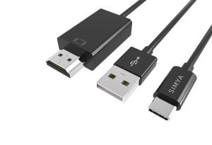 SIMYA Custom HDMI+USB to USB-C Ultra Slim Coaxial VR Cable , for Holo Lens The Second Generation VR Glasses , Include HDMI V2.0 Support 4K 90 Frame