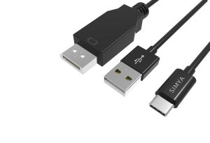 SIMYA Custom DP+USB to USB-C Ultra Slim Coaxial VR Cable , For VR Glasses , Include HDMI V2.0 Support 4K 90 Frame