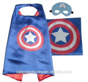Hot Selling Wholesale SuperMarket Superhero Cape and Mask Costume Set for Childrens