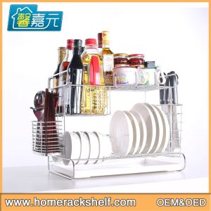 All in One Multi-function Stainless Steel Dish and Spice Hanging Storage Rack
