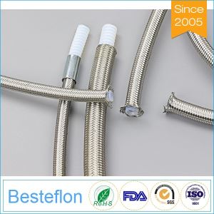 PTFE Flexible Convoluted Hose With SS304 Braided