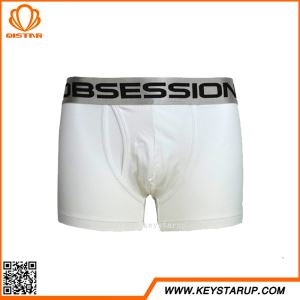 Best Mens Underwear 95%Cotton 5%Spandex Pure White Color Tight Mens Underwear Boxers