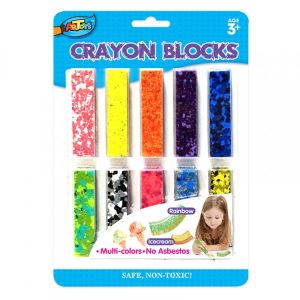 10 Colours Wax Crayons For Children