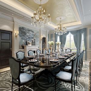 Luxurious Dining Room Rendering, Interior Design Rendering Rendering