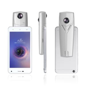 Hi720 Dual Lenses 360 Camera for Smartphone Real Time 360 Video and Photo Sharing on Social Media, VR BOX