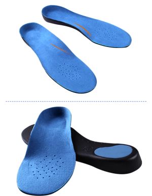 Hard EVA Orthotic Insoles for Flat Foot and Heel Leg Knee Black Pain Relief with 3/4 Length and Full Length