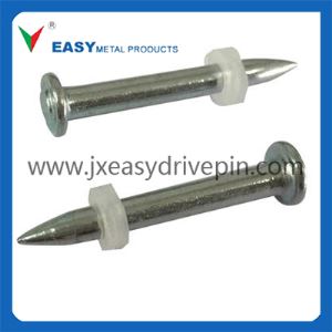 L.V.High-Strength Galvanized Drive Pin with Hilti DN White Plastic Washer