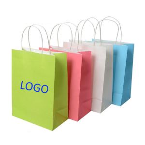 Wholesale Kraft Paper Shopping-type Handle Bags for Gift Giving, Retail and Craft Use