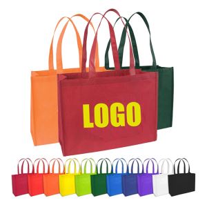 Foldable and Recyclable Big Size Non-woven Bag with Square Base Great for Promotional Uses as Business Advertisement, Weddings, Groceries