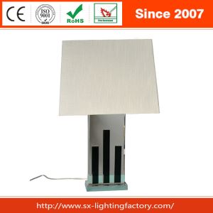 Originality Black And Mirror Table Lamp And Linen Lampshade For Learning Lamp Desk Lamp
