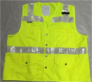 100% Polyester Tricot Or Woven Reflective Vest Safety Vest