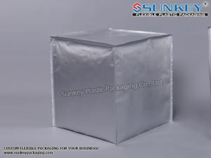 Rounded Square Flat Bottom Grain Powder Packaging Aluminum Foil Bags 25KG