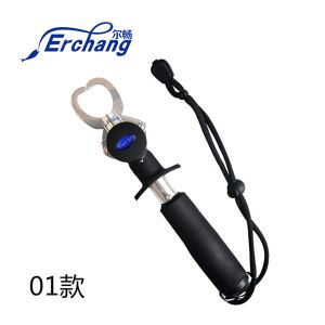 Stainless Steel Portable Fish Lip Grip Holder Grabber Fishing Gripper With Weight Scale & Ruler Fishing Tool