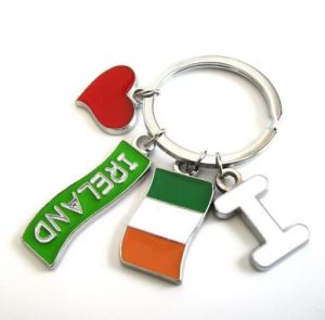 Simple And Hot Selling I Love Ireland Souvenir Metal Key Rings SK-048