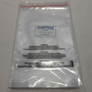 Resealable Clear Poly Bag With Suffocation Warning Labels Printed
